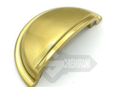 دستگیره کابینت تیک مدل کاسه ای طلایی خشدار