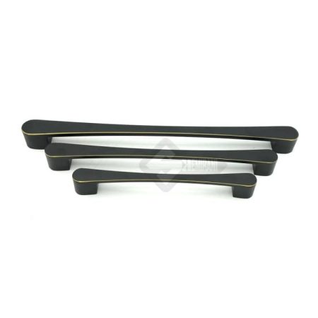 دستگیره کابینت تلرانس390-مشکی خط طلایی