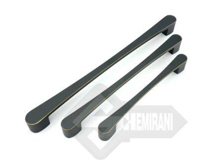 دستگیره کابینت تلرانس390-مشکی خط طلایی